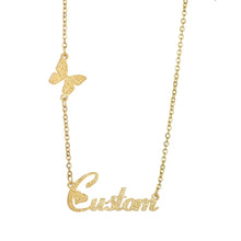 Load image into Gallery viewer, Frosted Butterfly on Chain Necklace (Takes 30-40 days)
