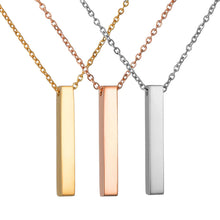Load image into Gallery viewer, Four Side Bar Engraved Necklace(Takes 1-5 Days)
